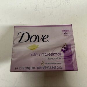 Dove Nutrium Cream Oil Beauty Bar 2 Bars HTF